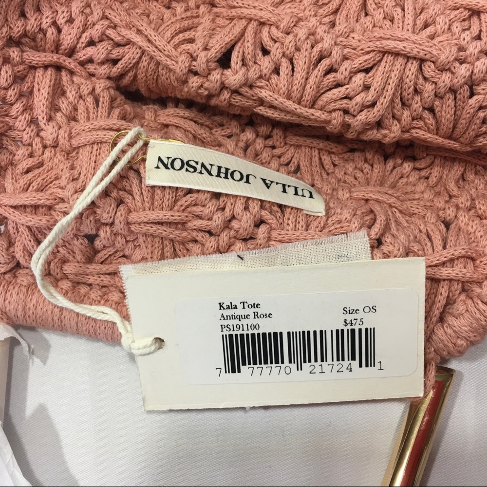 ULLA JOHNSON WOMAN   LIA CROCHETED  COTTON TOTE - Picture 5 of 7